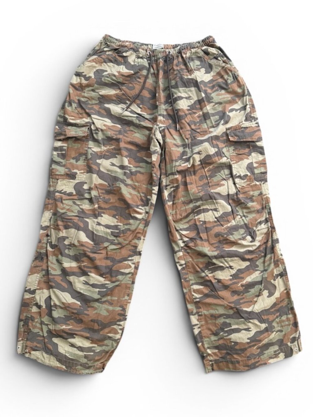 Faded Rose Essentials Camo Baggy Cargo Pants